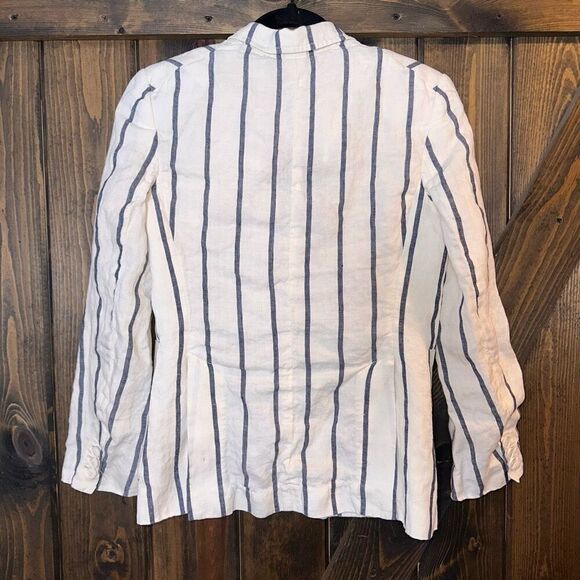 Theory Striped Linen Blazer - Picture 2 of 7